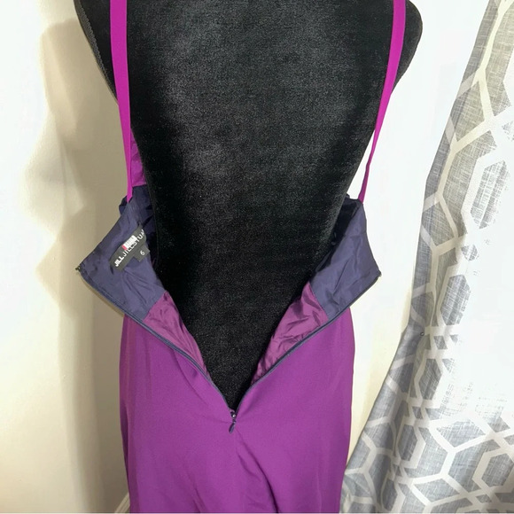Color Block Gown in Viola & Deep Violet & Deep Iris - Picture 8 of 8